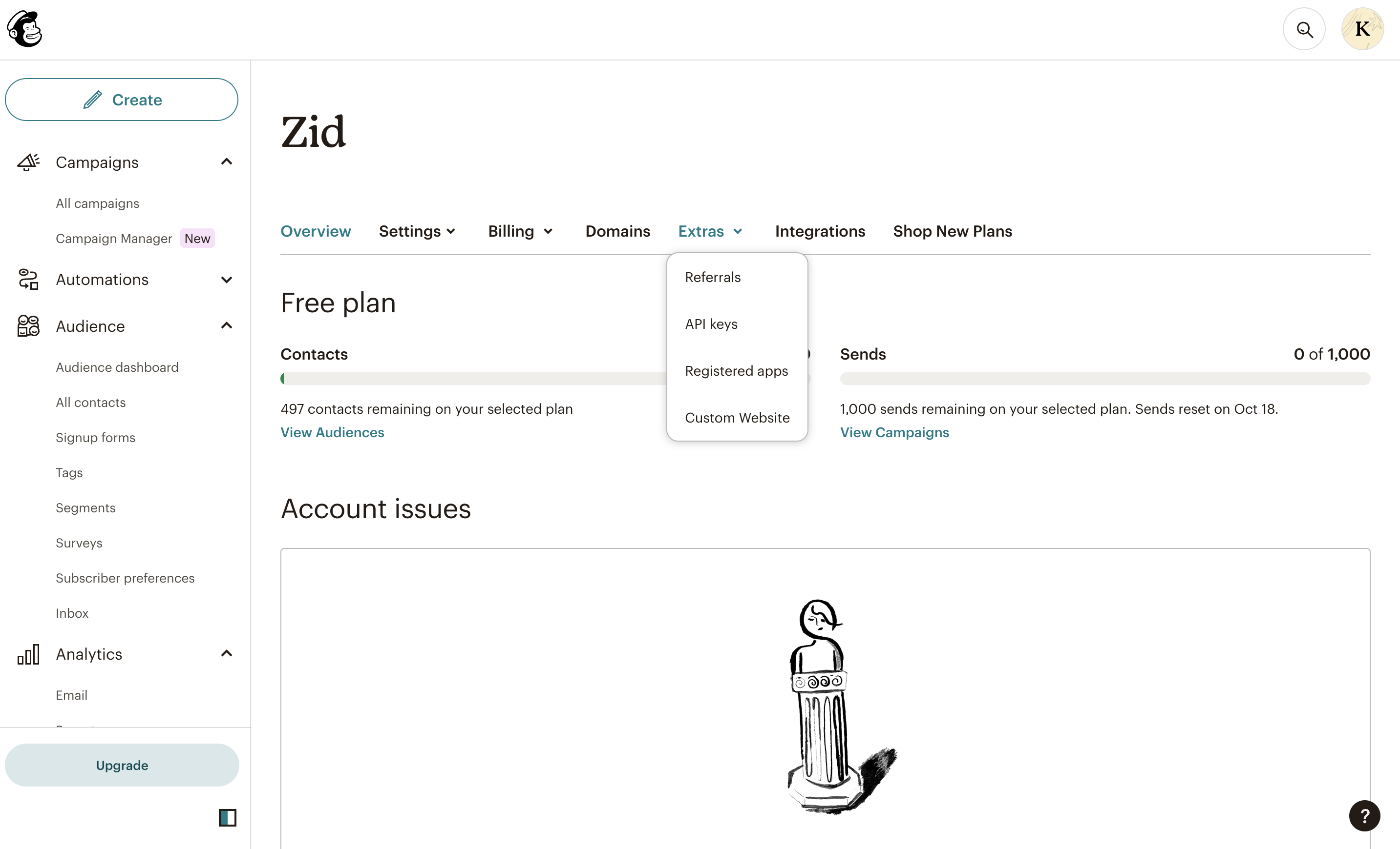 الربط مع تطبيق Mailchimp 23