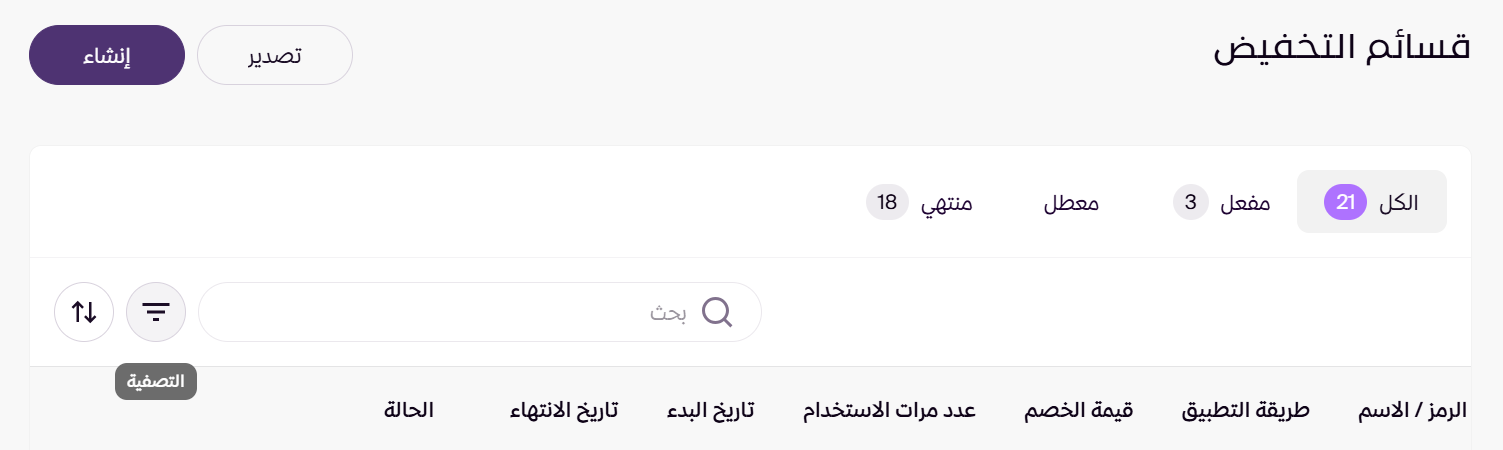 إدارة قسائم التخفيض ( لوحة التحكم الجديدة ) 29