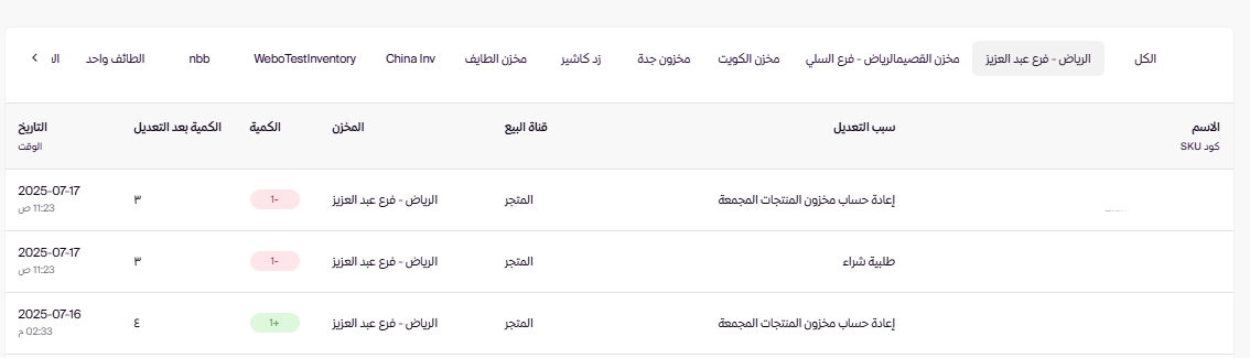 عناوين المخزون ( لوحة التحكم الجديدة ) 35
