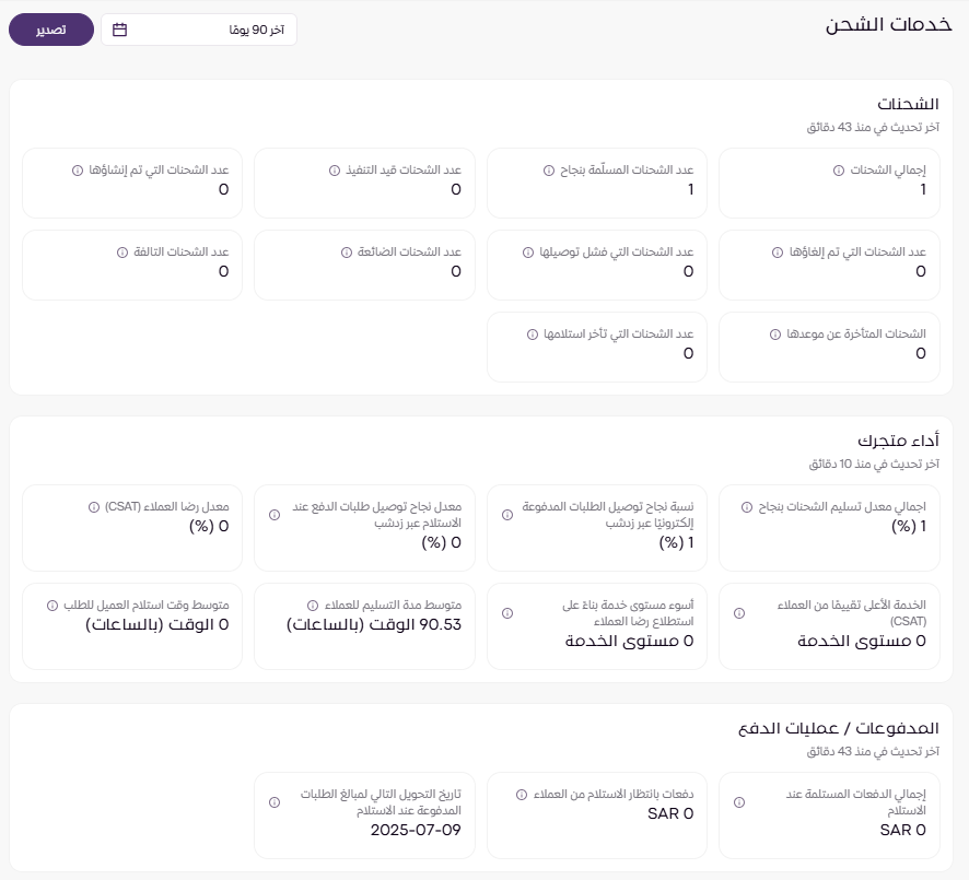 تحليلات الشحن (لوحة التحكم الجديدة ) 10 تحليلات الشحن (لوحة التحكم الجديدة ) 9