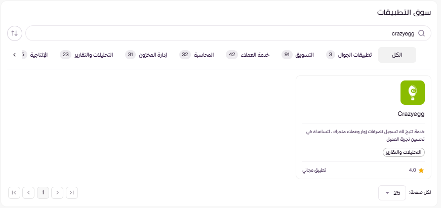 الربط مع تطبيق Crazyegg (لوحة التحكم الجديدة) 46 الربط مع تطبيق Crazyegg (لوحة التحكم الجديدة) 45