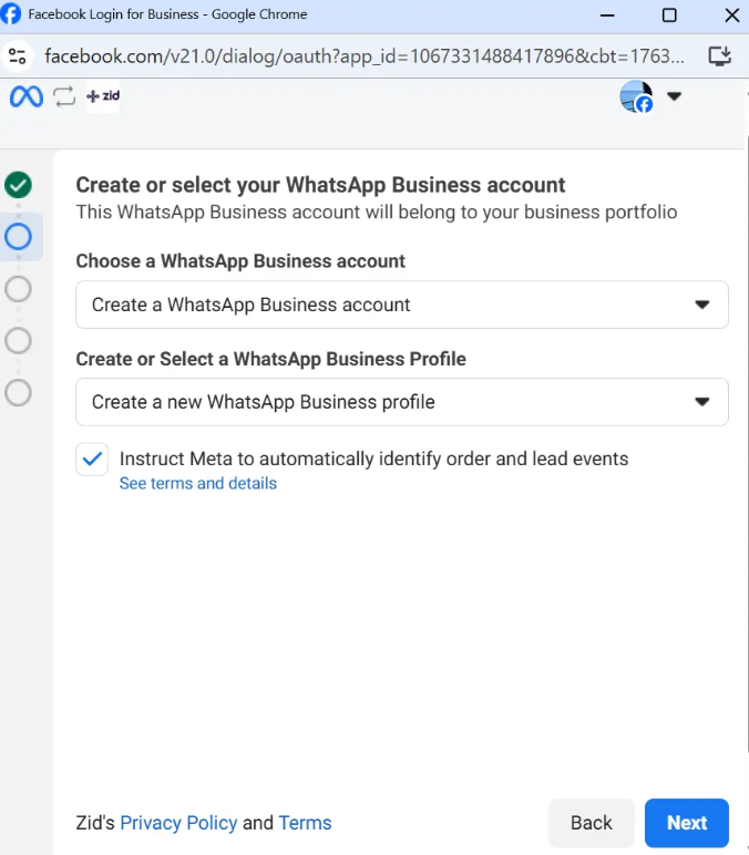 WhatsApp Business Account