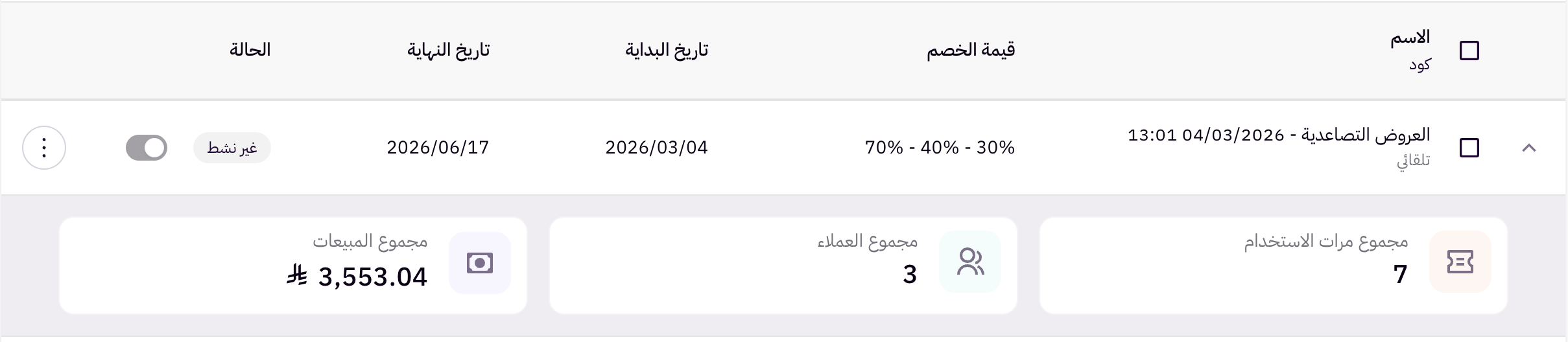 إدارة الخصومات (لوحة التحكم الجديدة) 19