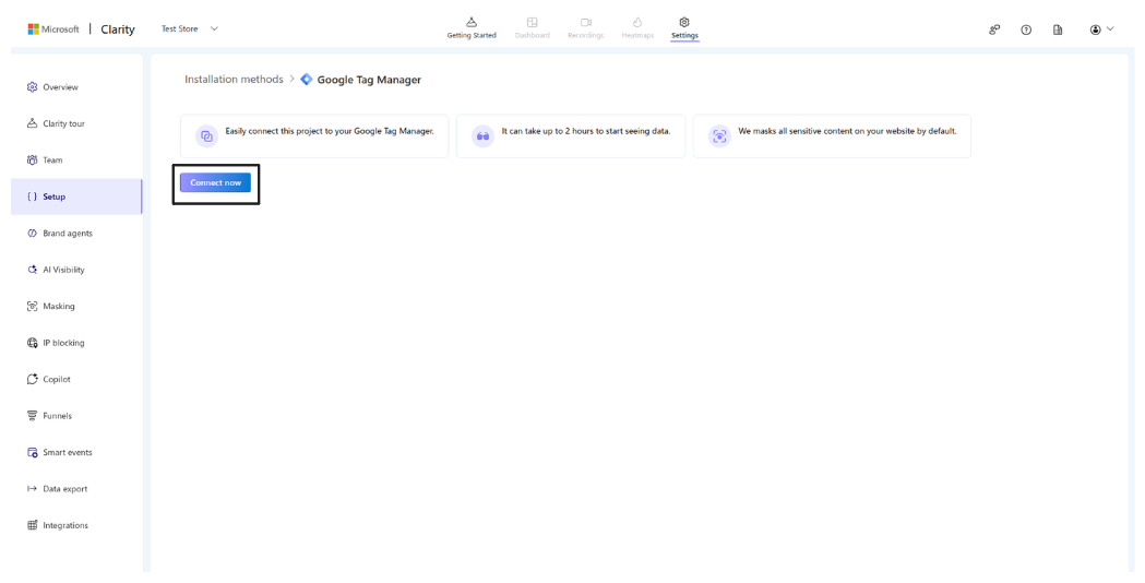 الربط مع Microsoft Clarity من خلال Google Tag Manager (لوحة التحكم الجديدة) 27